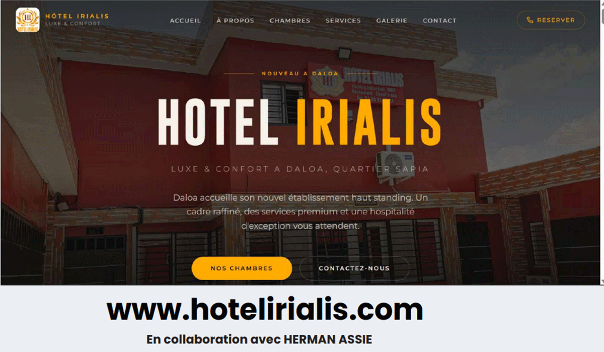 SITE WEB DE HOTEL IRIALIS